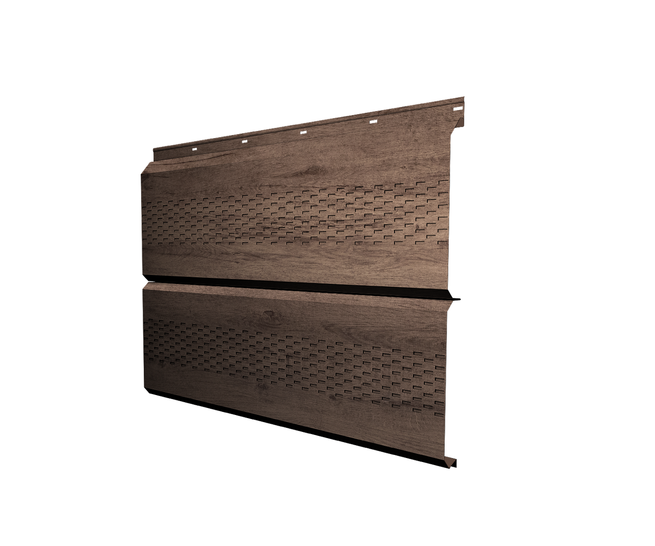 Софит ЭкоБрус new c перфорацией 0,45 Print Premium с пленкой Almond Wood Fresh