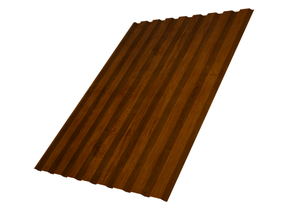 Профнастил С20A 0,45 Print-Double Premium Golden Wood Intense F