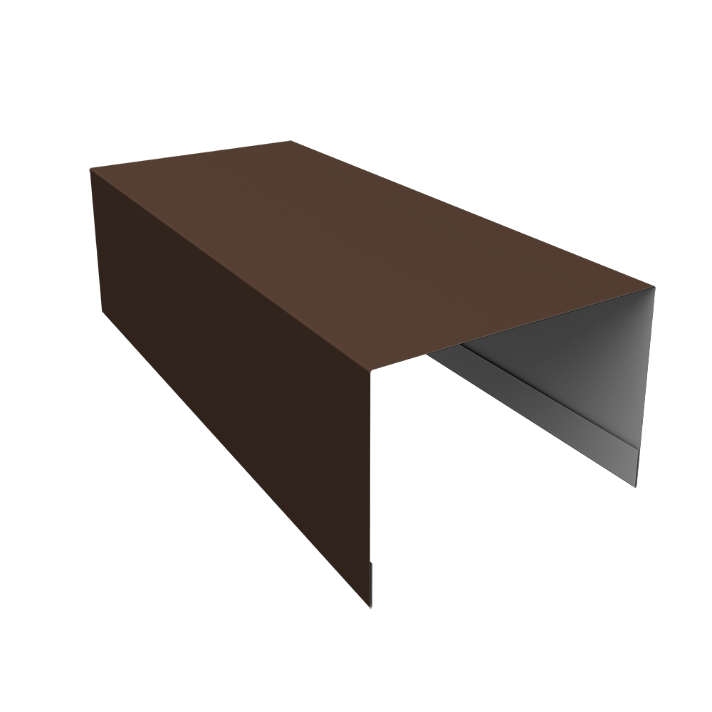 Крышка для забора из сайдинга ЭкоБрус 0,45 Drap TR RAL 8017 шоколад (2,5м)