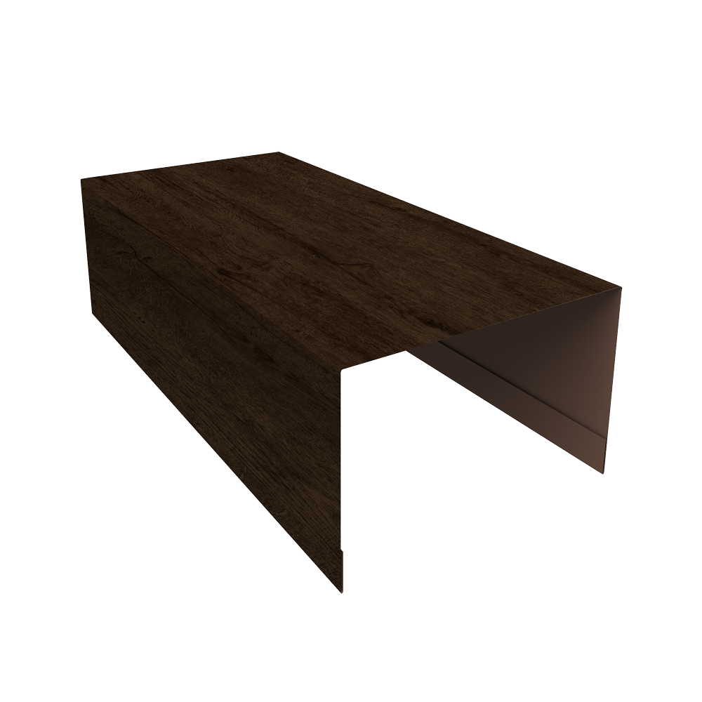 Крышка для забора из сайдинга (Блок-хаус new) 0,45 Print Elite Antique Wood TwinColor (2,5м)