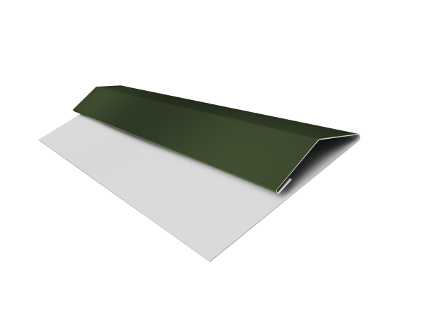 Планка стартово-финишная Экобрус Grand Line 0,5 Satin Matt TX RAL 6020 хромовая зелень (3м)