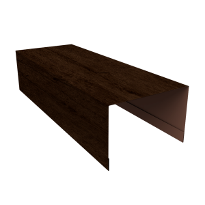 Крышка для забора из сайдинга (Квадро брус, Вертикаль) 0,45 Print Elite Antique Wood TwinColor (3м)