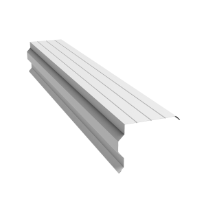 Планка торцевая фигурная 90х110 0,4 PE с пленкой RAL 9003 сигнальный белый (3м)