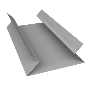 Планка угла внутреннего составная верхняя 0,5 Satin с пленкой RAL 9006 бело-алюминиевый (3м)