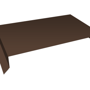 Парапетная крышка прямая 390мм 0,5 Satin Matt RAL 8017 шоколад (2,5м)