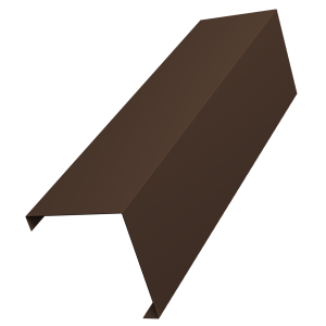 Декоративная накладка на столб универсальная угловая 80х80 для забора жалюзи 0,5 Velur X RAL 8017 шоколад (1,8м)