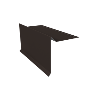 Планка ветровая с отгибом для мягкой кровли 100х20х70 0,45 PE с пленкой RR 32 темно-коричневый (2м)