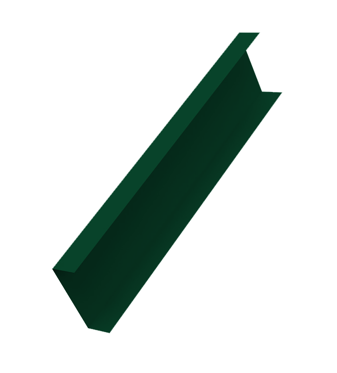 Декоративная накладка на столб универсальная 60х60 для забора жалюзи 0,45 PE-Double RAL 6005 зеленый мох (3м)