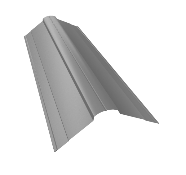 Планка конька фигурного 100x100 0,4 PE с пленкой RAL 7004 сигнальный серый (2м)