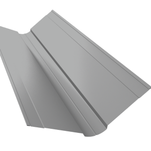 Планка ендовы верхней фигурной 150x150 0,5 Satin с пленкой RAL 9006 бело-алюминиевый (3м)