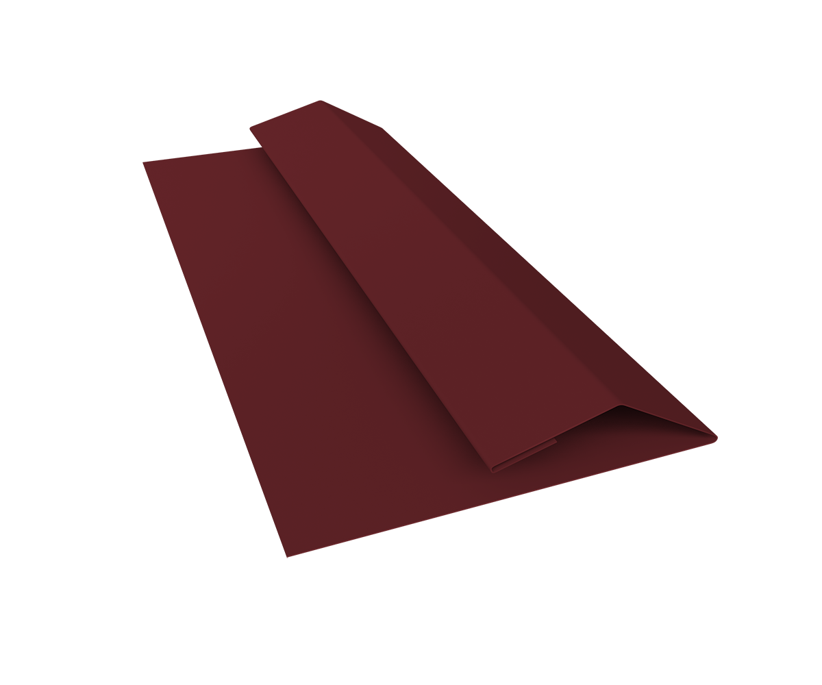 Планка финишная Блок-Хаус new Grand Line 0,45 PE-Double с пленкой RAL 3005 красное вино (3м)