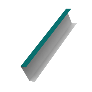 Декоративная накладка на столб универсальная 62х55 для забора жалюзи 0,45 PE RAL 5021 водная синь (2м)
