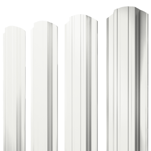 Штакетник Прямоугольный фигурный 0,45 PE-Double RAL 9003 сигнальный белый