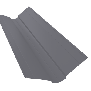 Планка ендовы верхней фигурной 100x100 0,45 Drap RAL 7004 сигнальный серый (3м)