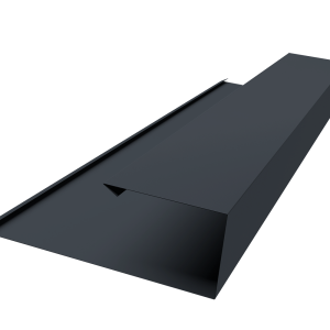 Планка торцевая страховочная 0,45 Drap-double TX RAL 7024 мокрый асфальт (2м)