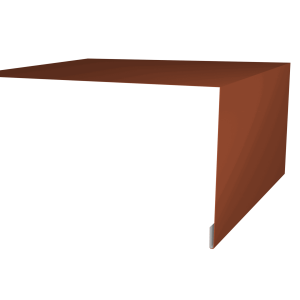 Планка околооконная простая 250х75 0,5 Satin Matt RAL 8004 терракота (3м)