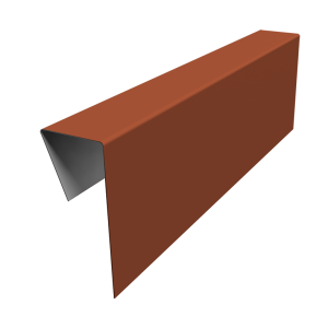 Планка приемная оконная фибросайдинга 0,5 PurLite Matt RAL 8004 терракота (2м)