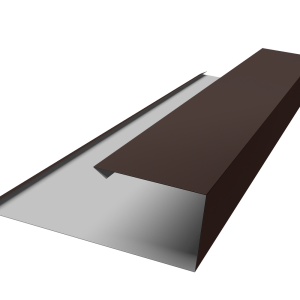 Планка торцевая страховочная 0,7 PE с пленкой RAL 8017 шоколад (3м)