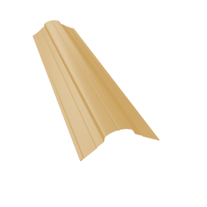 Планка конька фигурного 70x70 0,4 PE с пленкой RAL 1014 слоновая кость (3м)