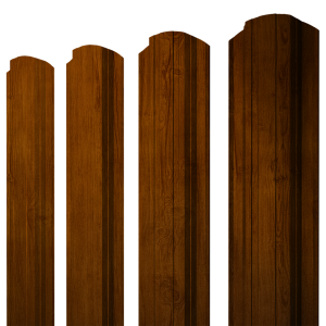 Штакетник Прямоугольный фигурный 0,45 Print-Double Premium Golden Wood Intense F