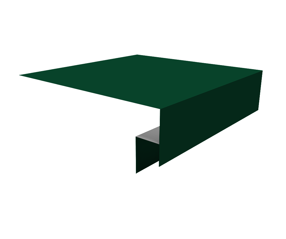 Планка околооконная сложная 200х50х18 (j-фаска) 0,45 Drap TX RAL 6005 зеленый мох (3м)