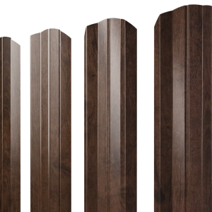 Штакетник М-образный А фигурный 0,4 Print Premium Antique Wood TwinColor