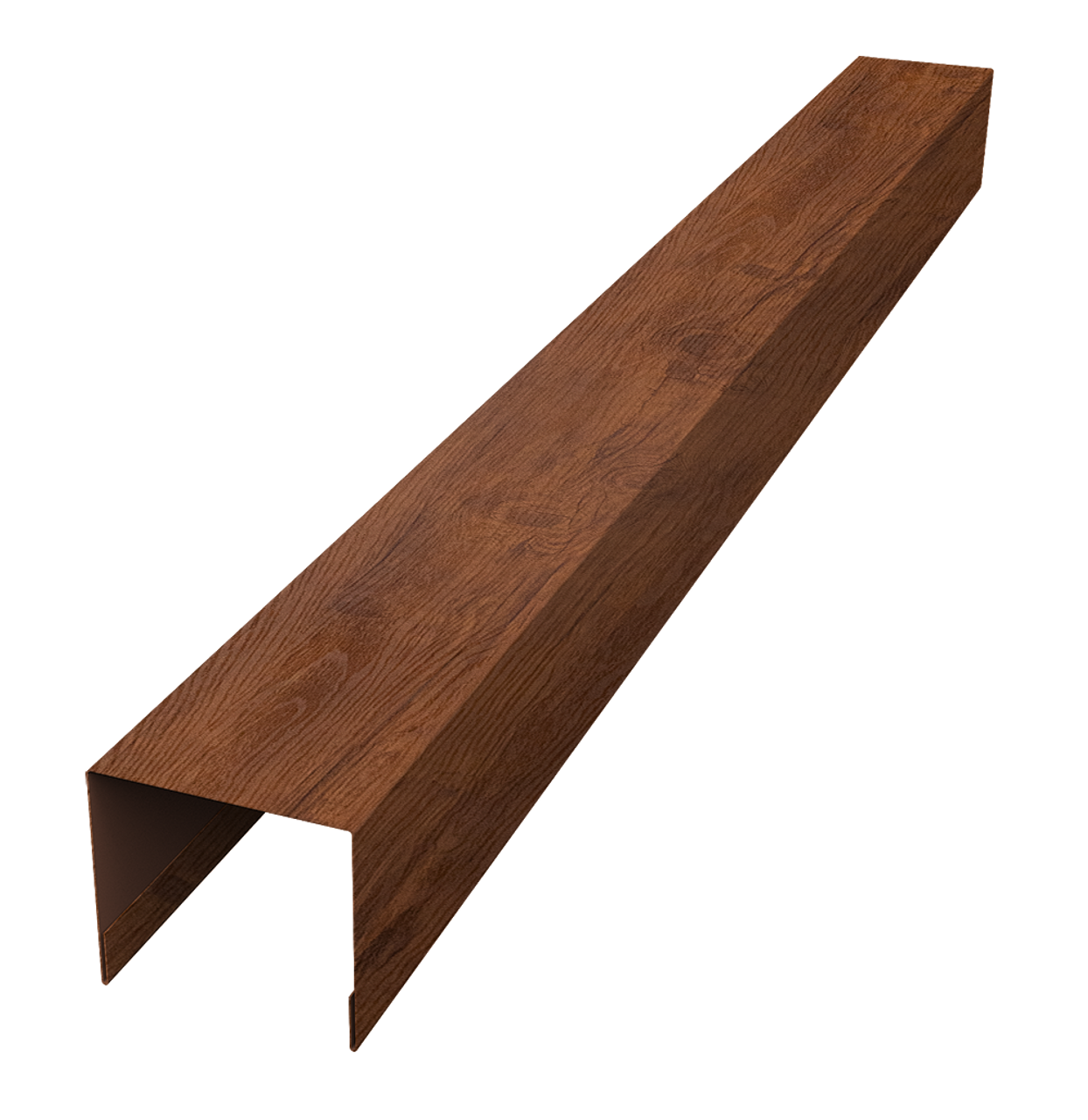 Стойка боковая крепежная для забора жалюзи Palermo 0,45 Print Premium Golden Wood Fresh TwinColor (2,5м)