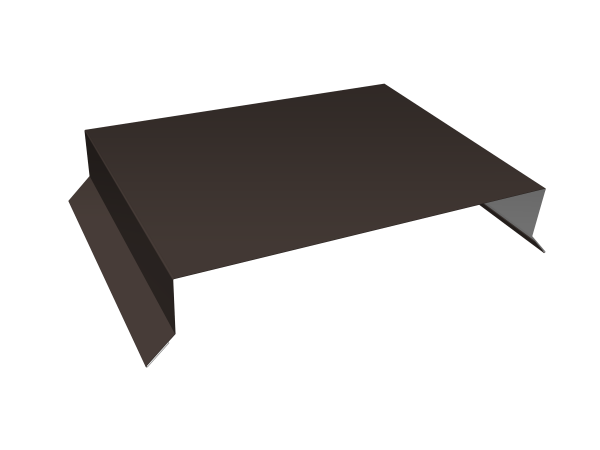 Парапетная крышка прямая 200мм 0,5 Satin Matt RR 32 темно-коричневый (2м)