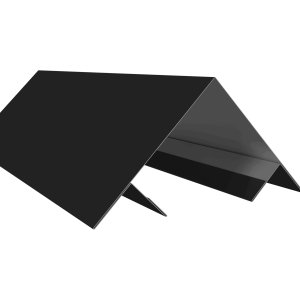 Планка угла внешнего составная верхняя 0,5 Satin с пленкой RAL 9005 черный (2м)