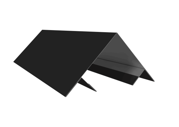 Планка угла внешнего составная верхняя 0,5 Satin с пленкой RAL 9005 черный (2м)