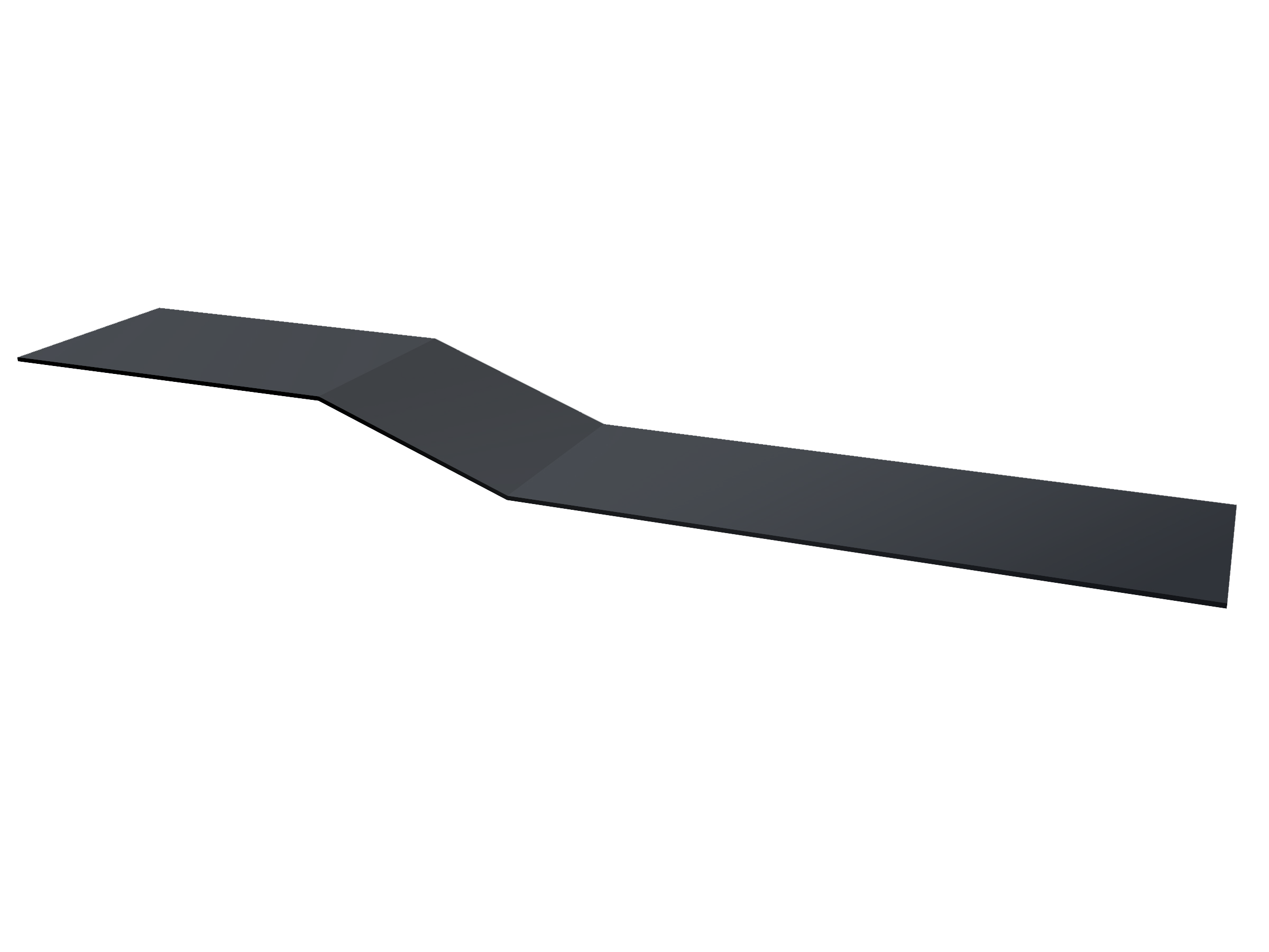 Планка крепежная фальц 0,45 PE-Double с пленкой RAL 7024 мокрый асфальт (3м)