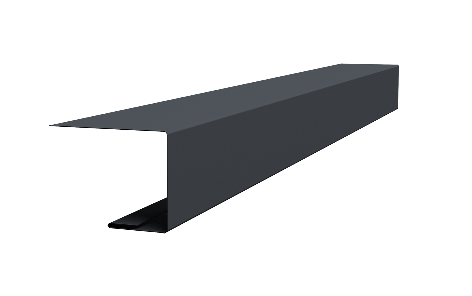 Планка завершающая для Кликфальц Pro 0,45 Drap-double TX RAL 7024 мокрый асфальт (3м)