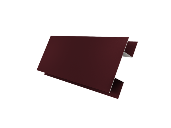 Планка H-образная стыковочная сложная 0,5 Satin Matt TX RAL 3005 красное вино (2м)