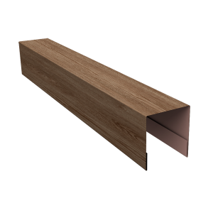 Планка боковая для забора из сайдинга (Блок-хаус new) 0,45 Print Elite White Wood TwinColor (3м)
