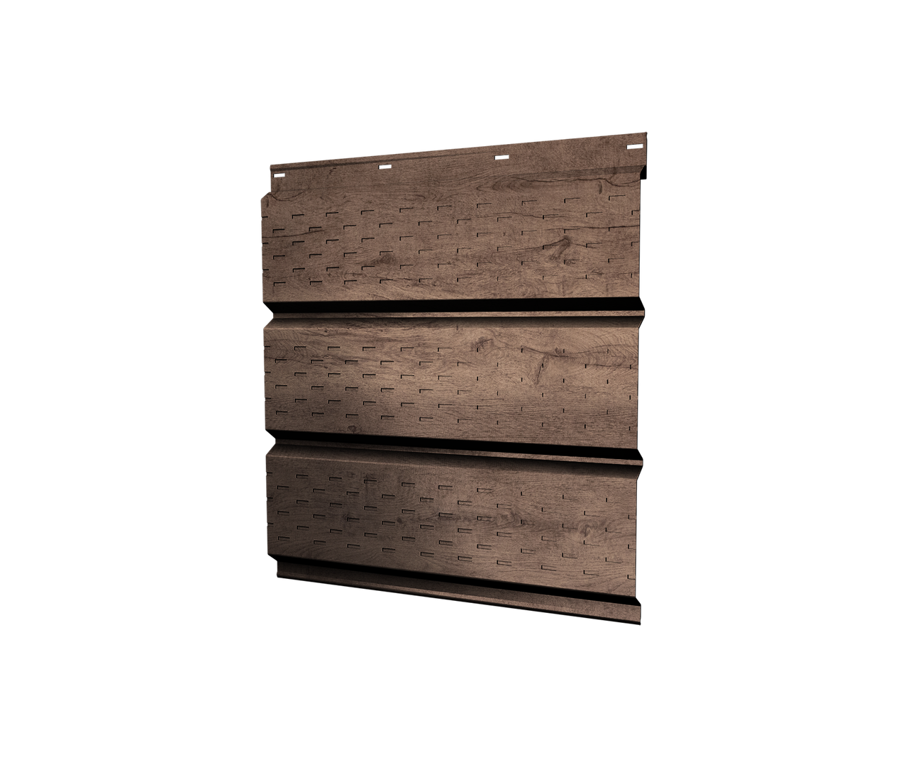 Софит металлический полная перфорация 0,45 Print Premium с пленкой Almond Wood Fresh