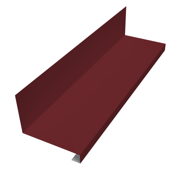 Планка примыкание нижнее к трубе для Кликфальц Pro 0,4 PE с пленкой RAL 3005 красное вино (3м)