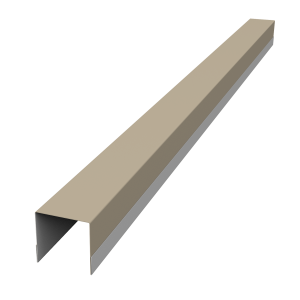 Планка вертикальная обратная для горизонтального монтажа штакетника 0,5 Satin RAL 1015 светлая слоновая кость (3м)