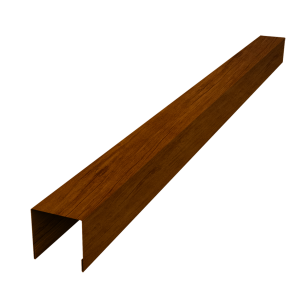 Планка вертикальная лицевая для забора жалюзи Palermo 0,45 Print-double Premium Golden Wood Intense F (2,5м)