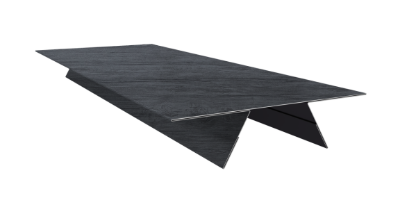 Планка стыковочная составная верхняя 0,45 Print Premium Grey Wood TwinColor (3м)