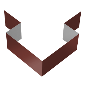 Угол внешний симметричный фибросайдинга 0,45 PE с пленкой RAL 3009 оксидно-красный (3м)