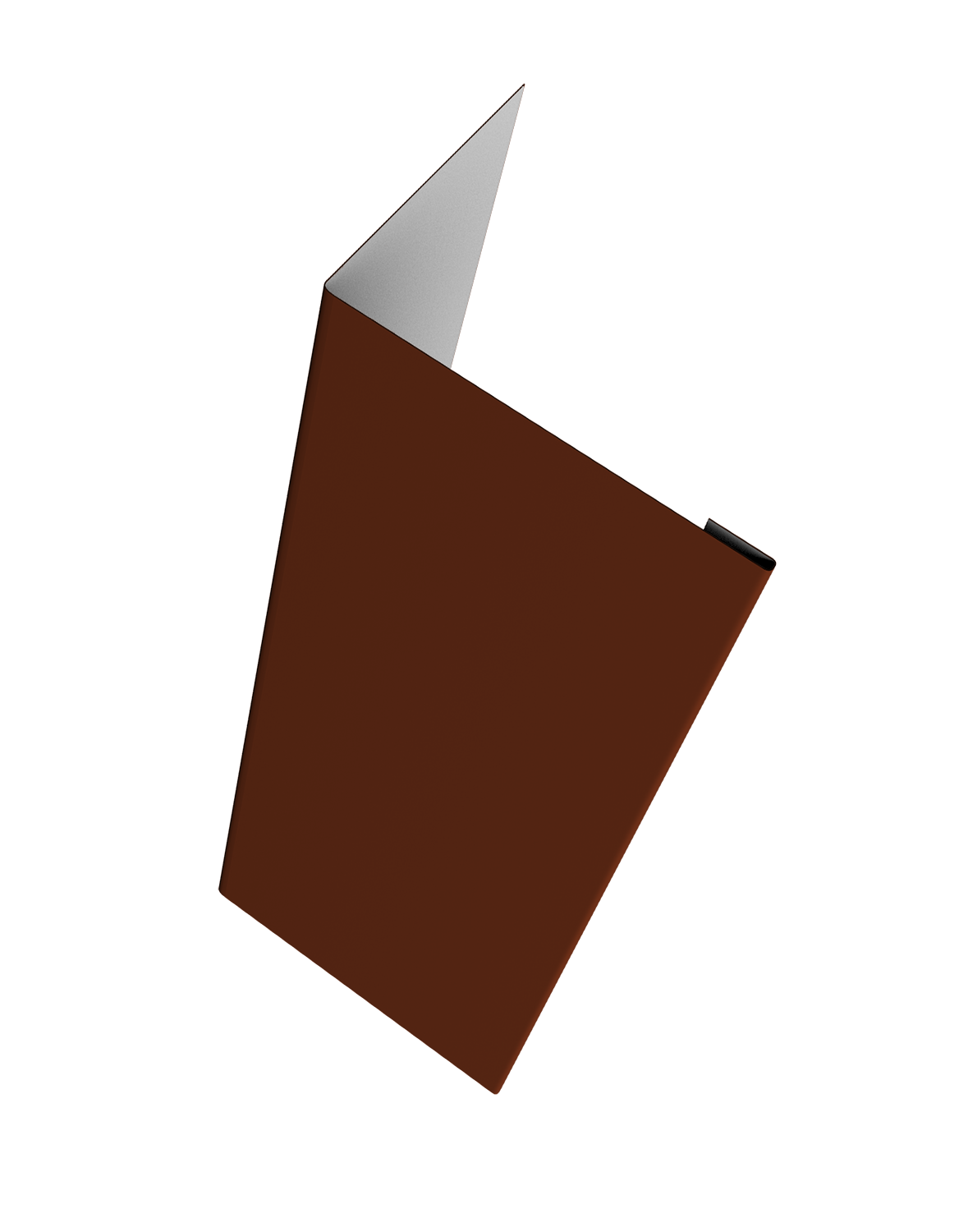 Нащельник (для калиток и ворот) 25х35 жалюзи Milan, Tokyo, Palermo 0,5 Satin RAL 3009 оксидно-красный (L2,5)