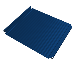 Кликфальц Double Pro Gofr Grand Line 0,5 Satin с пленкой на замках RAL 5005 сигнальный синий