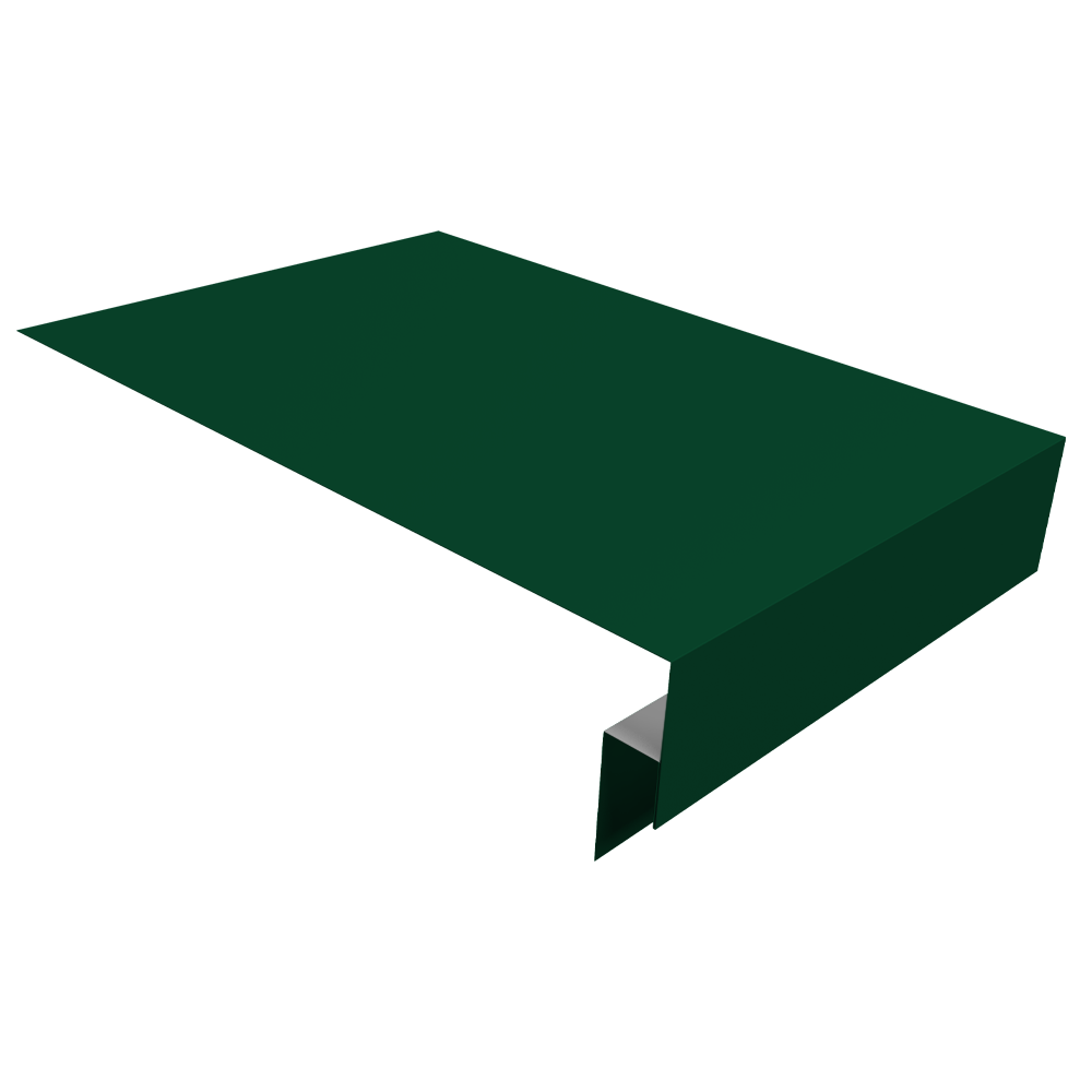 Планка околооконная сложная 250х50х12 (j-фаска) 0,45 Drap TR RAL 6005 зеленый мох (3м)