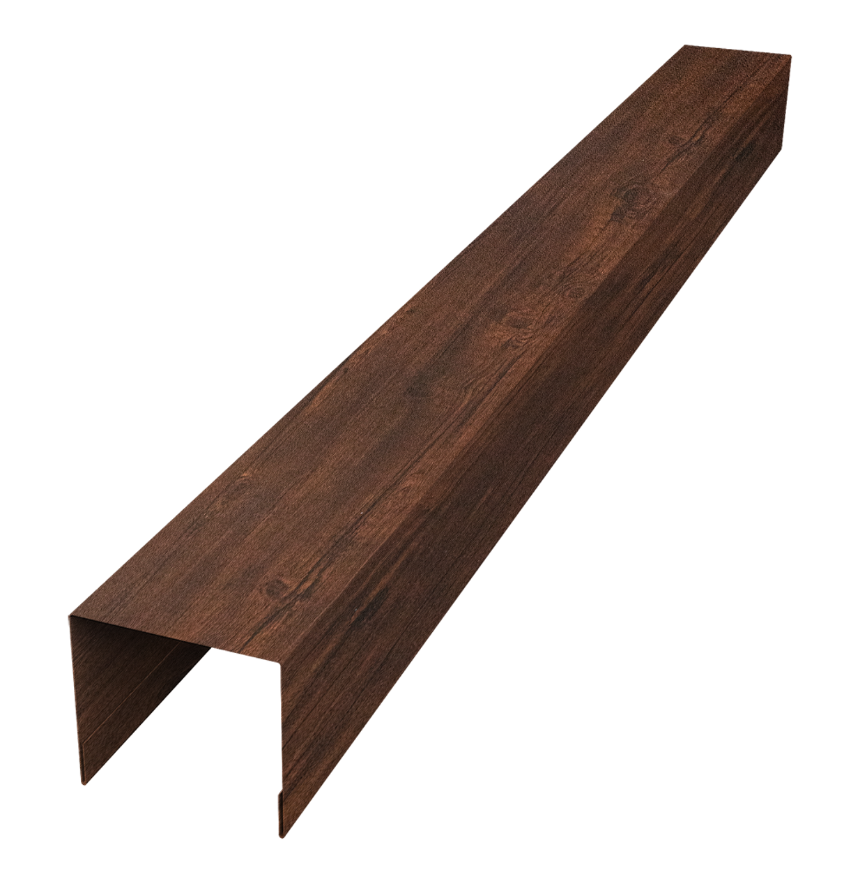 Стойка боковая крепежная для забора жалюзи Palermo 0,45 Print-Double Premium Cherry Wood Dark F (2,5м)