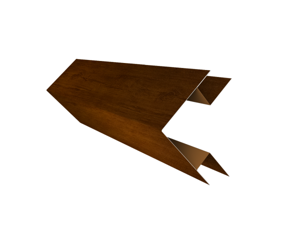 Планка угла внешнего сложного Блок-Хаус new Grand Line 0,4 Print Premium Golden Wood Intense FTC (3м)