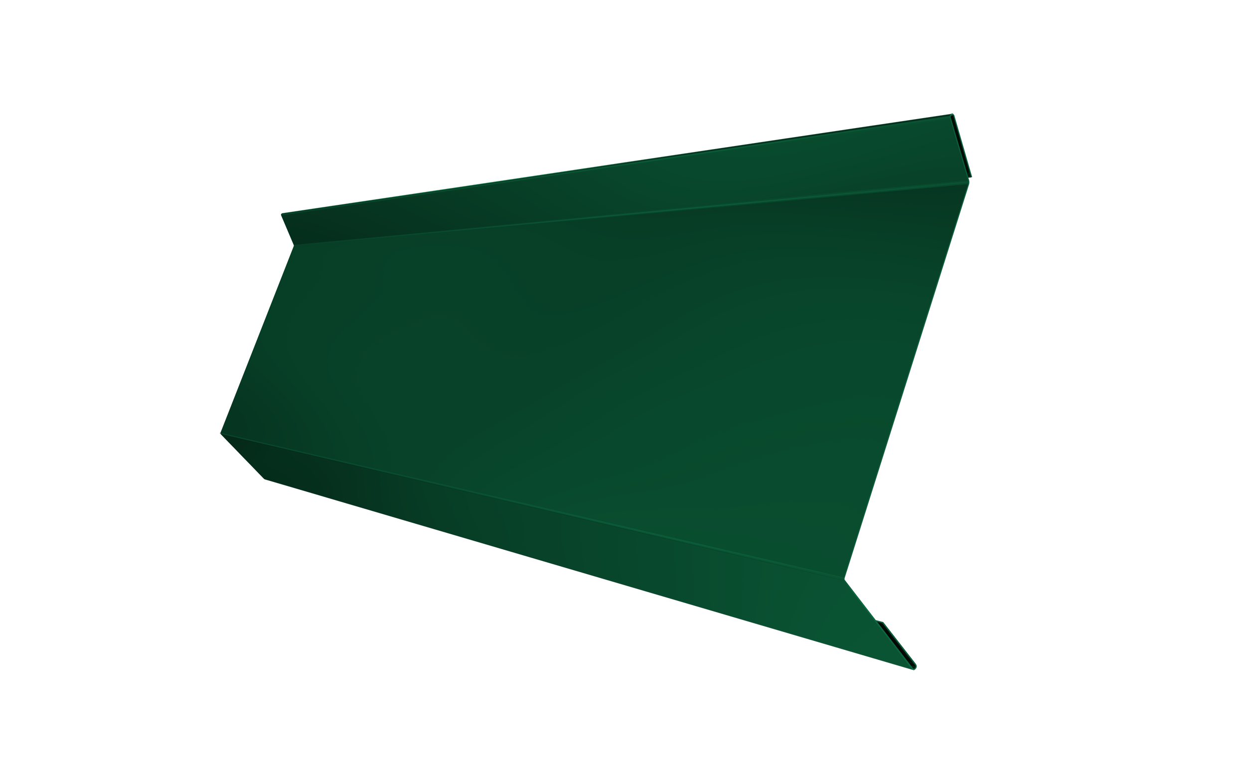 Планка примыкания в штробу 60 0,4 PE с пленкой RAL 6005 зеленый мох (2м)