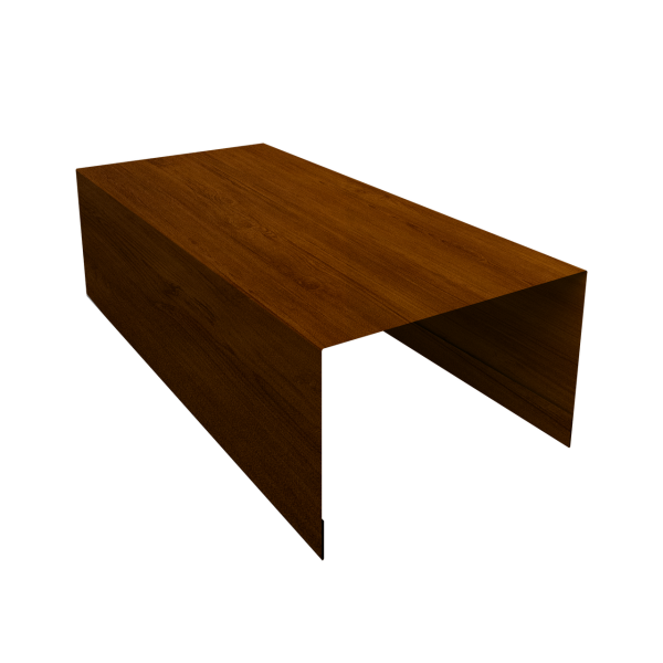 Крышка для забора из сайдинга (Блок-хаус new) 0,45 Print-Double Premium Golden Wood Intense F (2,5м)