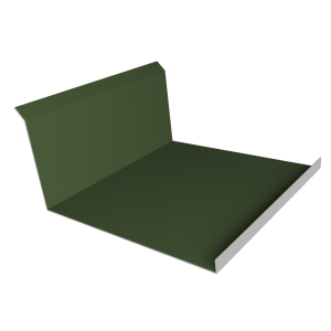 Планка примыкания нижняя 20х122х260х15 0,5 Satin Matt TX RAL 6020 хромовая зелень (2м)
