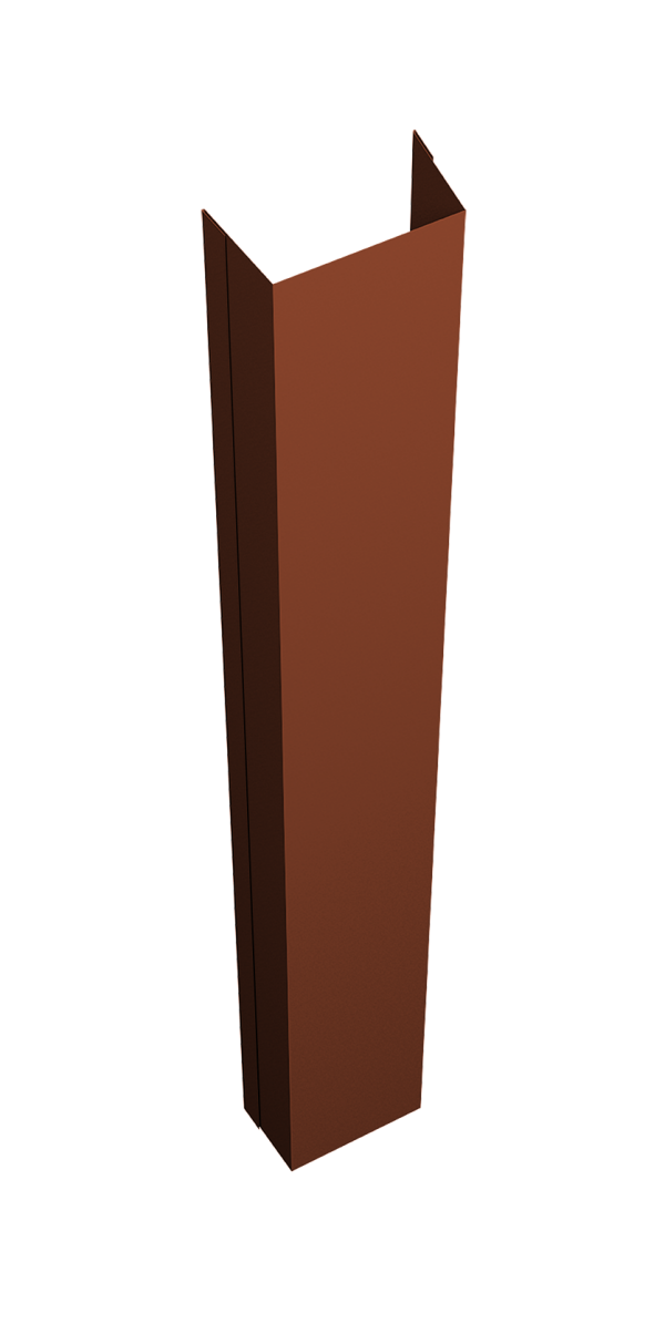 Крепежная планка нижняя Texas 0,5 Velur X RAL 8004 терракота (2,5м)