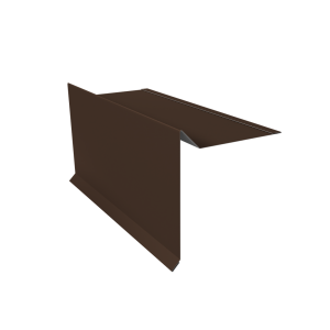 Планка ветровая с отгибом для мягкой кровли 100х20х70 0,5 Satin Matt RAL 8017 шоколад (2м)